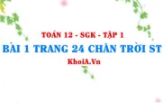 Bài 1 trang 24 Toán 12 Tập 1 Chân trời sáng tạo